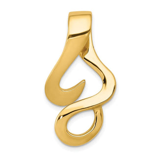 14k Yellow Gold Fits up to 10mm Reg and Fancy Reversible Omega Slide Pendant