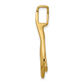 14k Yellow Gold Fits up to 4mm Regular & 6mm Fancy/Reversible Fancy Omega Slide Pendant