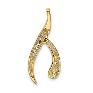 14k Yellow Gold Fits up to 4mm Regular & 6mm Fancy/Reversible Fancy Omega Slide Pendant