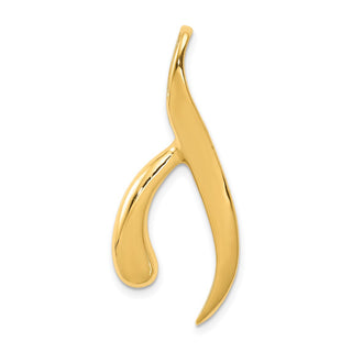 14k Yellow Gold Fits up to 4mm Regular & 6mm Fancy/Reversible Fancy Omega Slide Pendant
