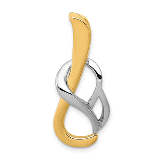 14k Two-tone Gold Fancy Omega Slide Pendant SL313