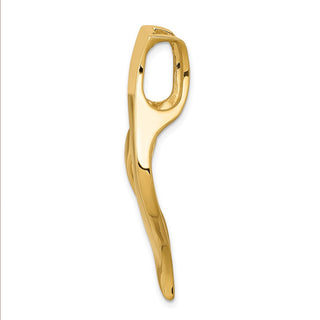 14k Yellow Gold Fancy Omega Slide Pendant