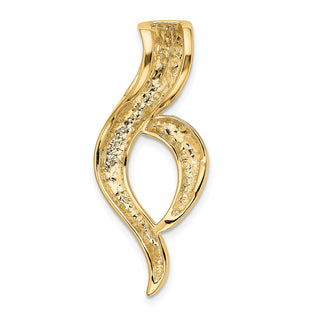 14k Yellow Gold Fancy Omega Slide Pendant