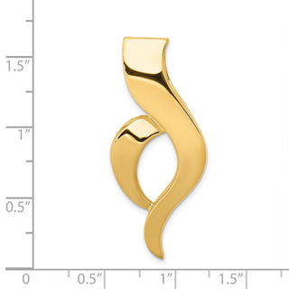14k Yellow Gold Fancy Omega Slide Pendant