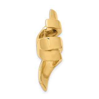 14k Yellow Gold Fits up to 8mm Regular, 10mm Fancy Reversible Omega Slide Pendant SL332