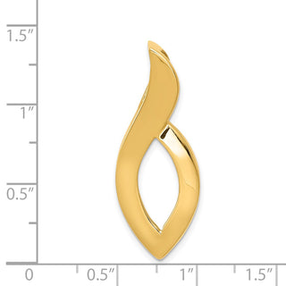 14k Yellow Gold Fits up to 6mm Regular/8mm on Fancy/Reversible Fancy Omega Slide Pendant