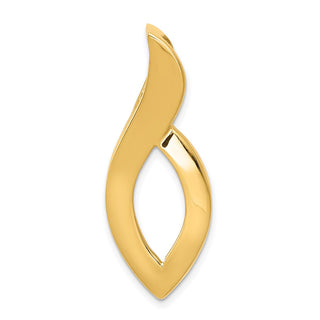 14k Yellow Gold Fits up to 6mm Regular/8mm on Fancy/Reversible Fancy Omega Slide Pendant