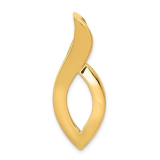 14k Yellow Gold Fits up to 6mm Regular/8mm on Fancy/Reversible Fancy Omega Slide Pendant