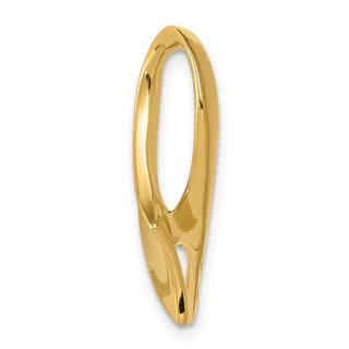 14k Yellow Gold Fits up to 6mm Regular 10mm Fancy/Reversible Omega Slide Pendant