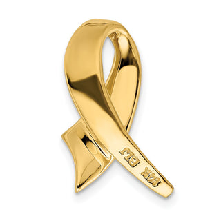 14k Yellow Gold Fits up to 6mm Regular 10mm Fancy/Reversible Omega Slide Pendant