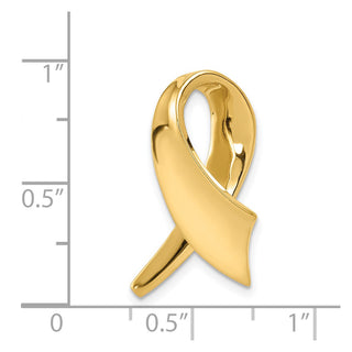 14k Yellow Gold Fits up to 6mm Regular 10mm Fancy/Reversible Omega Slide Pendant
