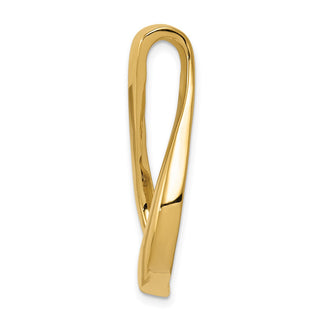 14k Yellow Gold Fits up to 8mm Regular, 10mm Fancy Reversible Omega Slide Pendant SL48