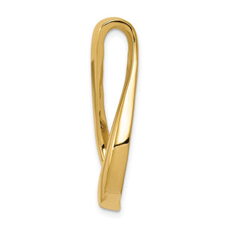 14k Yellow Gold Fits up to 8mm Regular, 10mm Fancy Reversible Omega Slide Pendant SL48