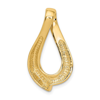 14k Yellow Gold Fits up to 8mm Regular, 10mm Fancy Reversible Omega Slide Pendant SL48