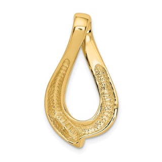 14k Yellow Gold Fits up to 8mm Regular, 10mm Fancy Reversible Omega Slide Pendant SL48