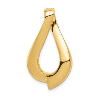 14k Yellow Gold Fits up to 8mm Regular, 10mm Fancy Reversible Omega Slide Pendant SL48