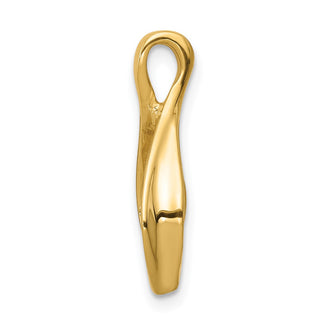14k Yellow Gold Chain Slide Omega Slide Pendant
