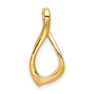 14k Yellow Gold Chain Slide Omega Slide Pendant