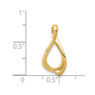 14k Yellow Gold Chain Slide Omega Slide Pendant