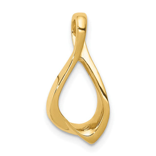 14k Yellow Gold Chain Slide Omega Slide Pendant