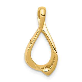 14k Yellow Gold Chain Slide Omega Slide Pendant