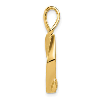 14k Yellow Gold Omega Slide Pendant SL528