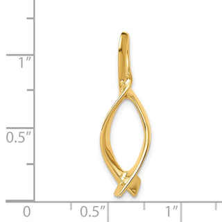 14k Yellow Gold Omega Slide Pendant SL528