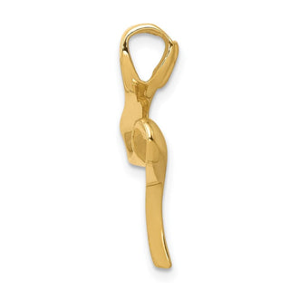 14k Yellow Gold Omega Slide Pendant SL529