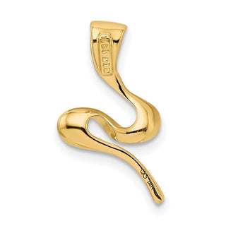 14k Yellow Gold Omega Slide Pendant SL529