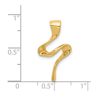 14k Yellow Gold Omega Slide Pendant SL529