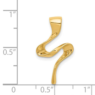 14k Yellow Gold Omega Slide Pendant SL529