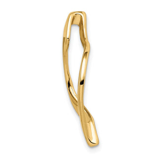 14k Yellow Gold Fits up to 8mm Regular, 10mm Fancy Reversible Omega Slide Pendant SL532