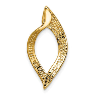 14k Yellow Gold Fits up to 8mm Regular, 10mm Fancy Reversible Omega Slide Pendant SL532
