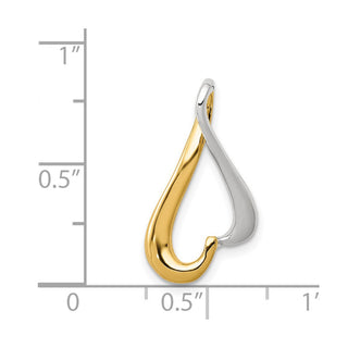 14k Two-tone Gold Slide Pendant SL548