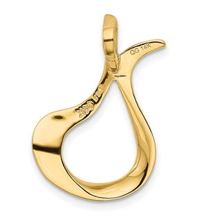 14K Yellow Gold Polished Slide Pendant