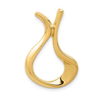 14K Yellow Gold Polished Slide Pendant
