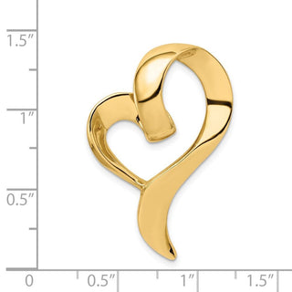 14k Yellow Gold Heart Slide Pendant SL566