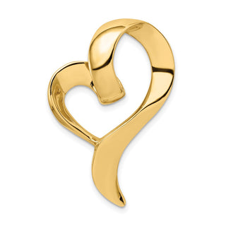 14k Yellow Gold Heart Slide Pendant SL566