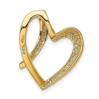14k Yellow Gold Heart Slide Pendant SL567
