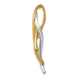 14K Two-tone Gold Slide Pendant SL582