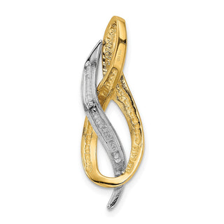 14K Two-tone Gold Slide Pendant SL582