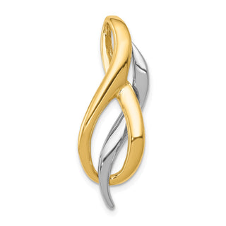 14K Two-tone Gold Slide Pendant SL582