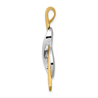 14K Two-tone Gold Slide Pendant SL583