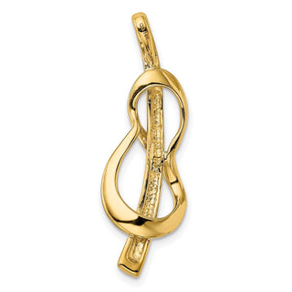 14K Two-tone Gold Slide Pendant SL583