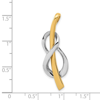 14K Two-tone Gold Slide Pendant SL583
