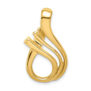 14k Yellow Gold Fits up to 5mm Omega, 6mm Reversible, Omega Slide Pendant
