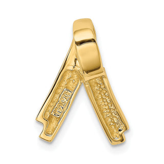 14k Yellow Gold Fits up to 6mm Regular and Fancy Omega Slide Pendant SL60