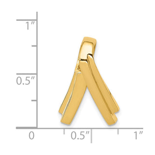 14k Yellow Gold Fits up to 6mm Regular and Fancy Omega Slide Pendant SL60
