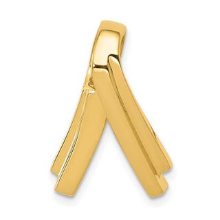 14k Yellow Gold Fits up to 6mm Regular and Fancy Omega Slide Pendant SL60