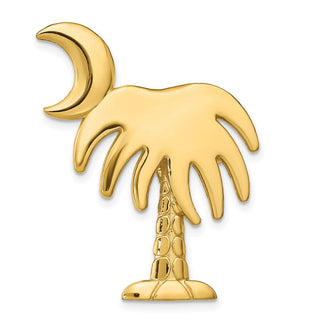 14k Yellow Gold Charleston Palmetto w/Moon Slide Pendant